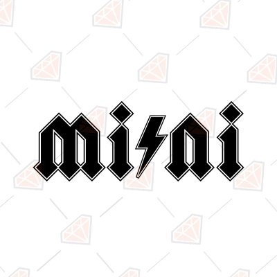 Mini Acdc SVG, Lightning Bolt SVG Cut File | PremiumSVG