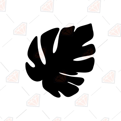 Simple Monstera Clipart SVG, Monstera SVG Silhouette | PremiumSVG