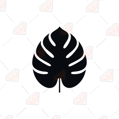 Monstera Leaf Silhouette SVG, PNG, DXF | PremiumSVG