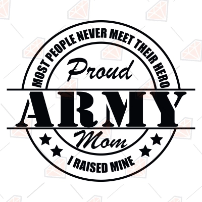 Proud Army Mom SVG, US Military Mom SVG File | PremiumSVG