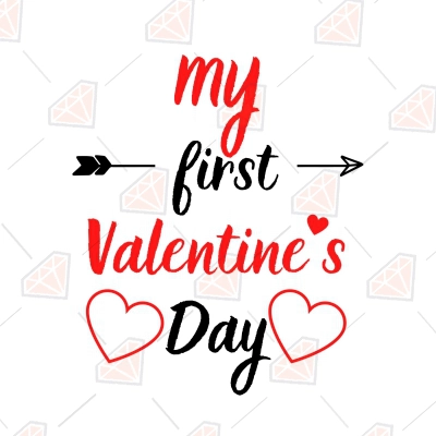 Free My First Valentines Day SVG, Baby Onesie SVG Design | PremiumSVG