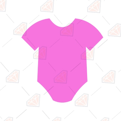 Pink Girl Onesie SVG, Baby Clothes Vector Files Instant Download ...