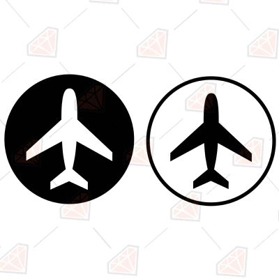 Plane Icon SVG Cut File, Basic Airplane SVG | PremiumSVG