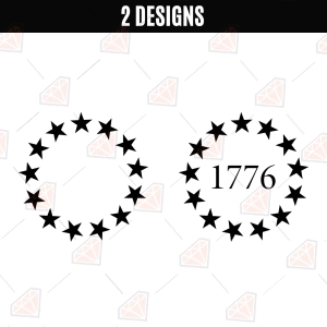 13 Stars 1776 SVG, Betsy Ross Star Circle