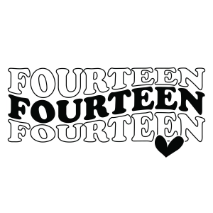 14th Birthday SVG, Fourteen SVG Birthday SVG