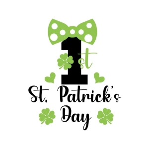 1st St Patrick's Day SVG Cut File, Baby Onesie Vector Files St Patrick's Day SVG