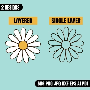 2 Daisy Flowers SVG Designs Daisy SVG