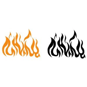 2 Fires Clipart SVG, Fire Bundle SVG Instant Download Drawings