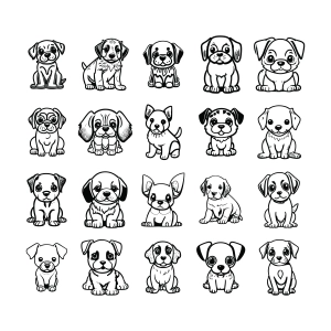 20 Cute Puppy SVG, Cute Dog SVG Files for Cricut Dog SVG