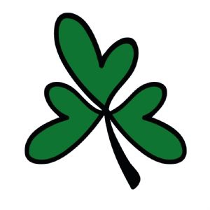 3 Leaf Heart Shamrock SVG and Vector Files St Patrick's Day SVG