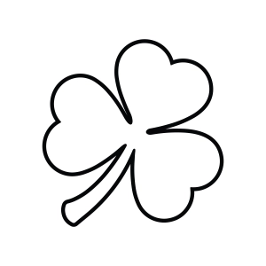3 Leaf Shamrock Outline SVG, Clover Leaf SVG St Patrick's Day SVG