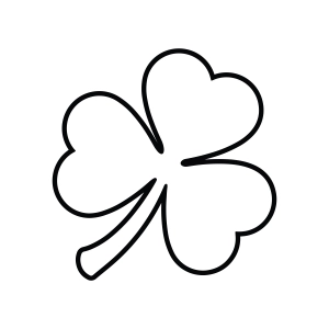 3 Leaf Shamrock Outline SVG, Clover Leaf SVG Shamrock SVG