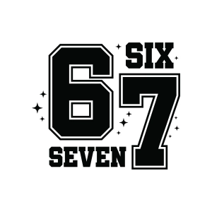 6 7 SVG Funny, Six Seven Design Svg