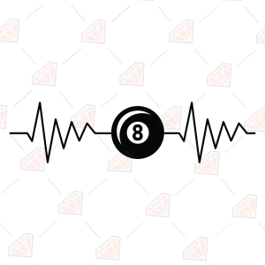 8 Ball Heartbeat SVG