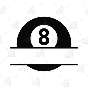 8 Ball SVG Monogram – Personalized Pool Cut File