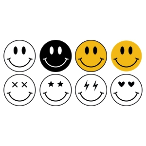 Smiley Faces SVG Bundle, Smiley Emojies SVG Vector Designs Vector Illustration
