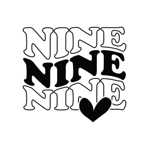 9th Birthday SVG, Nine SVG Birthday SVG