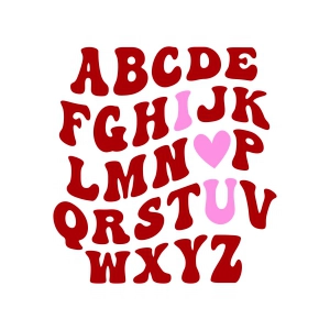 ABC I Love You SVG, Valentine's Day SVG Cut File Love SVG