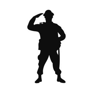 Saluting Soldier SVG, Army Salute SVG Silhouette Veterans Day SVG