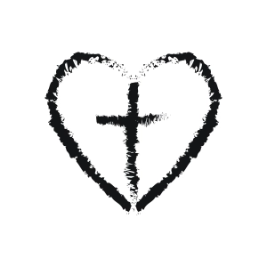 Heart with Cross Inside SVG, Heart Cross SVG Cut File Christian SVG