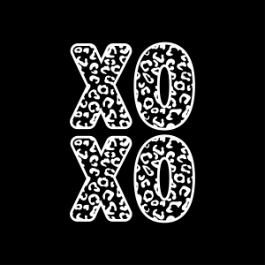 Xoxo Leopard Print SVG, Valentine's Day SVG Xoxo SVG