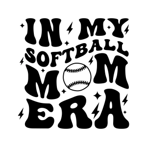 In My Softball Mom Era SVG, Trendy Softball Shirt SVG Softball SVG