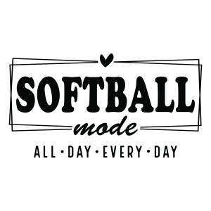 Softball Mode SVG, Softball SVG, Shirt, Cricut Softball SVG