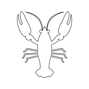 Crawfish Outline SVG for Cricut, Crayfish SVG Sea Life and Creatures SVG