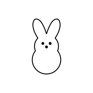 Simple Peep Outline SVG for Cricut, Easter Peep SVG Easter Day SVG