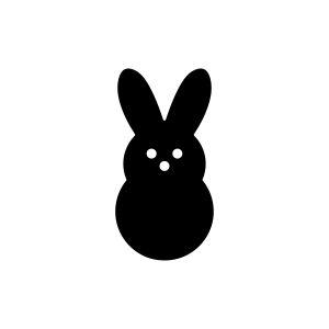 Simple Easter Peep SVG, Black and White Peep Cut File Easter Day SVG