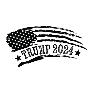 2024 Trump Flag SVG, Wavy USA Flag SVG USA SVG