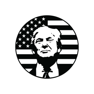 Trump SVG in Circle, USA Flag Trump SVG USA SVG