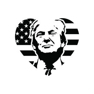 Trump SVG in Heart, Trump Love, Donald Trump SVG USA SVG
