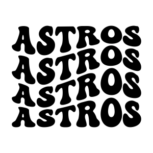 Wavy Astros SVG, Houston Baseball SVG Baseball SVG