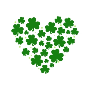 Shamrock Heart SVG, Clover Heart SVG Cricut Files St Patrick's Day SVG