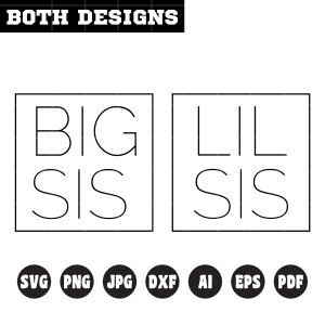Big Sis Lil Sis SVG, Big Sister Little Sister SVG T-shirt SVG