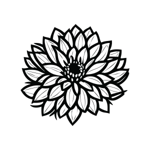 Dahlia SVG, Dahlia Flower SVG Cut File Flower SVG