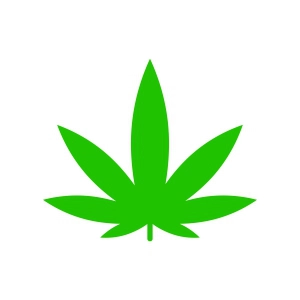 Simple Pot Leaf SVG Cut File, Cannabis SVG Flower SVG