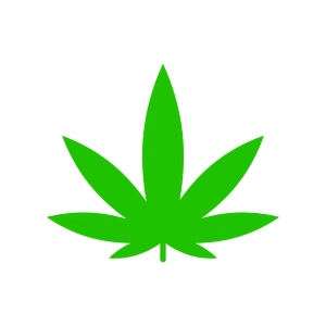 Simple Pot Leaf SVG Cut File, Cannabis SVG Leaves SVG