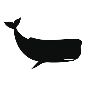Sperm Whale SVG File, Whale Silhouette Vector Sea Life and Creatures SVG