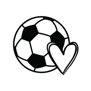 Soccer Ball with Heart SVG, Cricut, Soccer SVG, PNG Soccer SVG