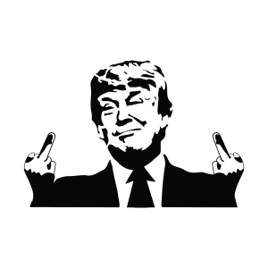 Funny Trump SVG, Trump with Middle Finger SVG USA SVG