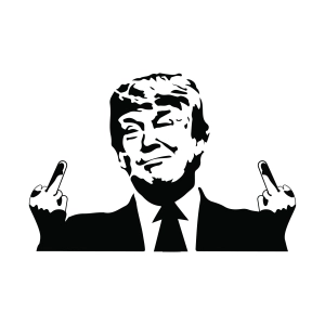 Funny Donald Trump SVG, Trump Middle Finger SVG Files USA SVG