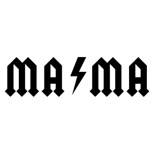 Acdc Mama SVG Cut Files, AC DC Mama Vector Instant Download Sign and Symbol