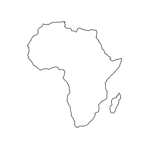 Africa Map SVG Outline