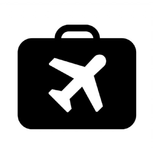 Airplane Luggage SVG Cut File, Flight Suitcase Clipart Transportation