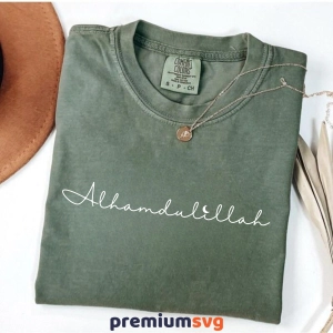 Alhamdulillah SVG Text for Shirt