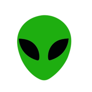 Alien Head SVG, Instant Download Alien Face Vector Drawings
