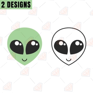 Alien SVG for Cricut, 2 Designs