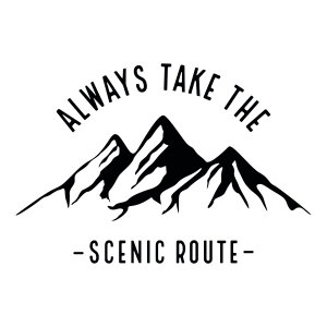Always Take The Scenic Route SVG, Mountain SVG Mountain SVG